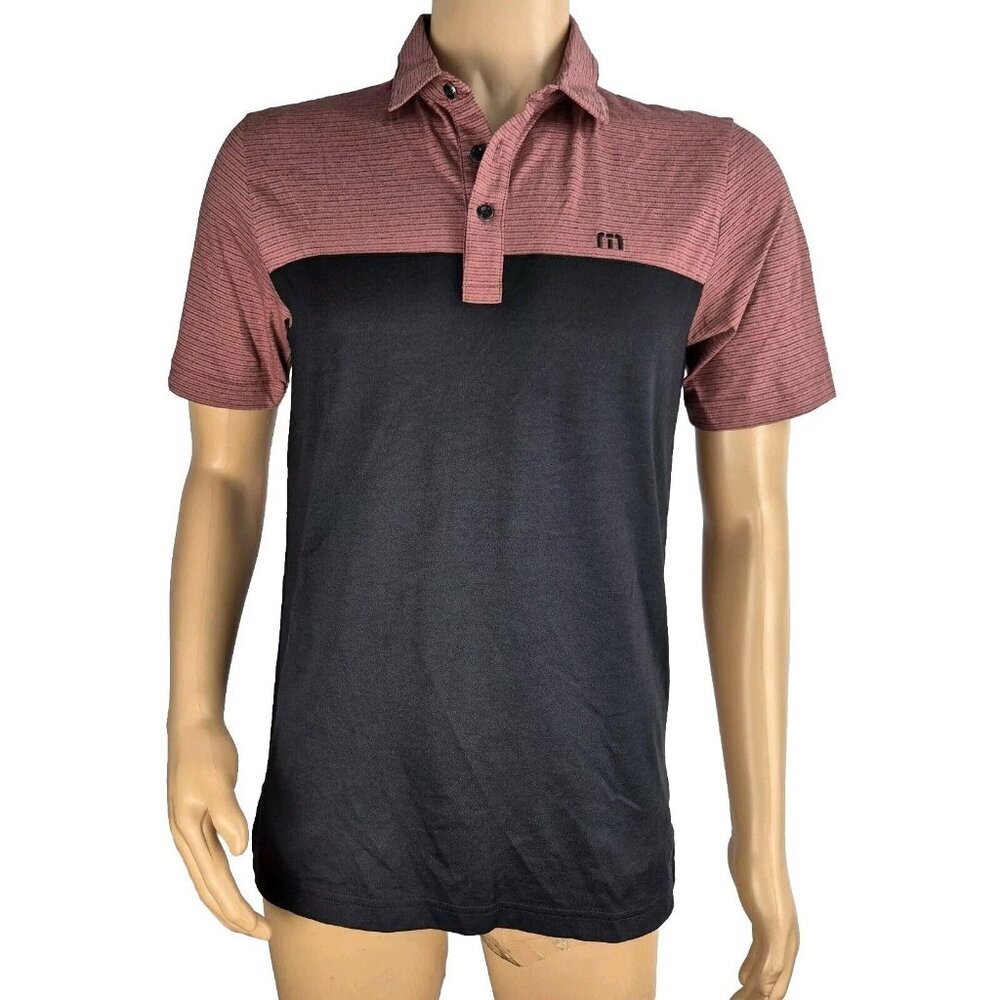 Travis Mathew Men's Size S Short Sleeve Riverbank Golf Performance Polo Shirt 42